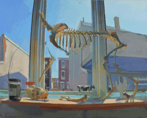 Peter Van Dyck, The Tiger, the Cow and the Canine, Oil on linen, 33 x 38.5 in. 2019-2020 Peter Van Dyck, The Tiger, the Cow and the Canine, Oil on linen, 33 x 38.5 in. 2019-2020