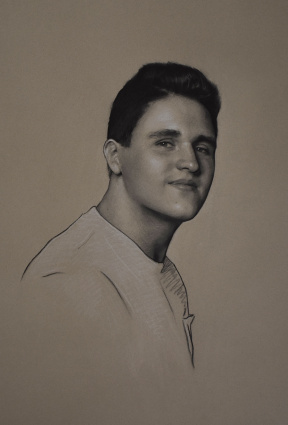 Phoebe Hicks, Harry, Charcoal and chalk, 50 x 60 cm, 2019 Phoebe Hicks, Harry, Charcoal and chalk, 50 x 60 cm, 2019