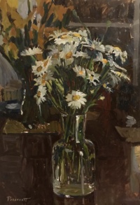 "Irish Daisies", Oil on panel, 9.75 x 13.75 in. Rachel Personett, Irish Daisies, Oil on panel, 9.75 x 13.75 in