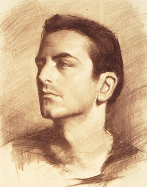 Ramiro Sanchez, Portrait Drawing, Charcoal on toned paper, 50x40 cm, 2008 Ramiro Sanchez, Portrait Drawing, Charcoal on toned paper, 50x40 cm, 2008