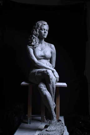 Ruchi Singhal, Entangled, Clay, 132 x 63.5 x 46 cm, 2021 Ruchi Singhal, Entangled, Clay, 132 x 63.5 x 46 cm, 2021