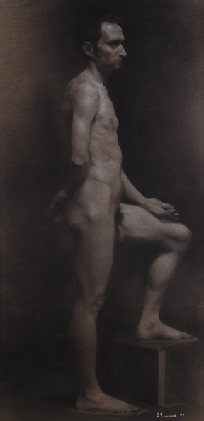 Sara Stenlund, Sculpture Drawing, Figure Drawing, Charcoal on toned paper Sara Stenlund, Sculpture Drawing, Figure Drawing, Charcoal on toned paper