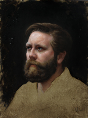 Sarah Margaret Gibson, Lee During Lockdown , 30x40 cm, Oil on linen panel, 2020 Sarah Margaret Gibson, Lee During Lockdown , 30x40 cm, Oil on linen panel, 2020