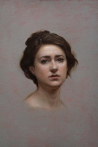 "Self portrait at 31", Oil on linen panel, 30 x 40 cm, 2020 Sarah Margaret Gibson, "Self portrait at 31", Oil on linen panel, 30 x 40 cm, 2020