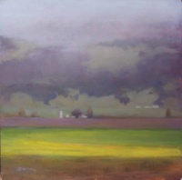 "Marin Hills, Spring Rain", Oil on linen, 30 x 30 cm, 2021 Sean Forester, "Marin Hills, Spring Rain", Oil on linen, 30 x 30 cm, 2021