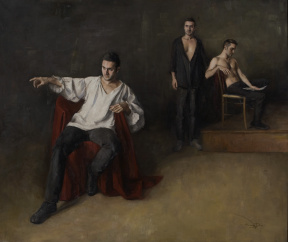 Simona Dolci, La prova - The rehearsal, Oil on canvas, 140 x 115 cm, 2013 Simona Dolci, La prova - The rehearsal, Oil on canvas, 140 x 115 cm, 2013