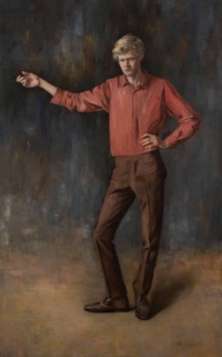 "L'attore (Hugo) - The actor (Hugo)", Oil on canvas on panel, 100 x 160 cm, 2013 Simona Dolci, L'attore (Hugo) - The actor (Hugo), Oil on canvas on panel, 100 x 160 cm, 2013