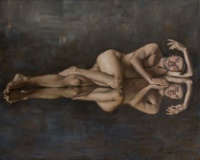 "Narciso 2 - Narcissus 2", Oil on canvas, 75 x 60 cm, 2016 Simona Dolci, Narciso 2 - Narcissus 2, Oil on canvas, 75 x 60 cm, 2016