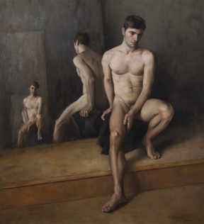 Simona Dolci, Narciso - Narcissus, Oil on canvas on panel, 91 x 100 cm, 2011 Simona Dolci, Narciso - Narcissus, Oil on canvas on panel, 91 x 100 cm, 2011