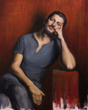 Simone Olivia Moritz, Alessio, Oil on canvas, 40 x 50 cm, 2018 Simone Olivia Moritz, Alessio, Oil on canvas, 40 x 50 cm, 2018