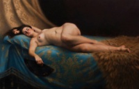 "Chiara in Summer", Oil on canvas Simone Olivia Moritz, "Chiara in Summer", Oil on canvas