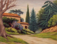"Luciano's home", Oil on panel, 45 x 35 cm, 2020 Simone Olivia Moritz, "Luciano's home", Oil on panel, 45 x 35 cm, 2020