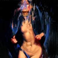 "In Transition", Oil on linen, 100 x 100 cm, 2019 Sofia Zuluaga, "In Transition", Oil on linen, 100 x 100 cm, 2019
