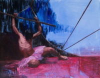 "Jester", Oil on linen, 114 x 146 cm, 2017 Sofia Zuluaga, "Jester", Oil on linen, 114 x 146 cm, 2017