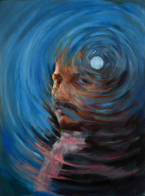 Sparsh Gupta, I think I am blue, Oil on canvas, 48 x 37 cm, 2020 Sparsh Gupta, I think I am blue, Oil on canvas, 48 x 37 cm, 2020