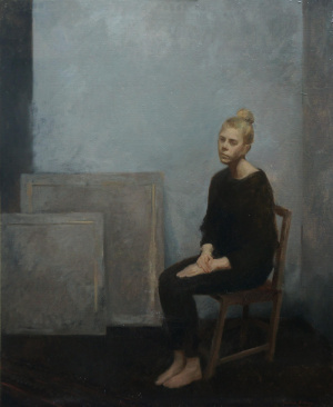 Stephanie Kullberg "Britta", Oil on canvas, 90 x 78 cm, 2019 Stephanie Kullberg "Britta", Oil on canvas, 90 x 78 cm, 2019