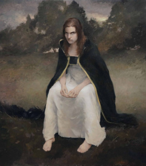 Stephanie Kullberg, Flickan och Kråkan, Oil on linen, 71 x 79 cm, 2018 Stephanie Kullberg, Flickan och Kråkan, Oil on linen, 71 x 79 cm, 2018