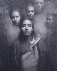 "Other Voices", Graphite on paper, 29.5 x 25.5 in Stephen Bauman, Other Voices, Graphite on paper, 29.5 x 25.5 in