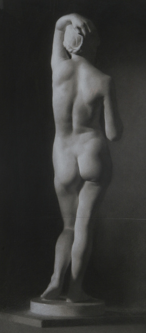 Steven Fong, Intermediate (second year), Cast Drawing, Charcoal and white chalk on paper, 92x42 cm Steven Fong, Intermediate (second year), Cast Drawing, Charcoal and white chalk on paper, 92x42 cm