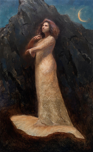 Tanvi Pathare, “A Librarian’s Flight”, 180 cm x 110 cm, Oil on linen, € 10.000,00 Tanvi Pathare, “A Librarian’s Flight”, 180 cm x 110 cm, Oil on linen, € 10.000,00