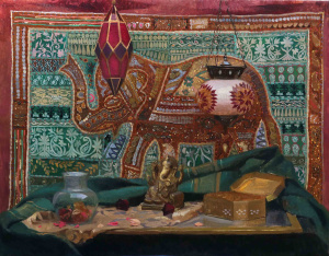 Tanvi Pathare 'Colors from home', 70 cm x 90 cm, oil on linen, 2020 Tanvi Pathare 'Colors from home', 70 cm x 90 cm, oil on linen, 2020