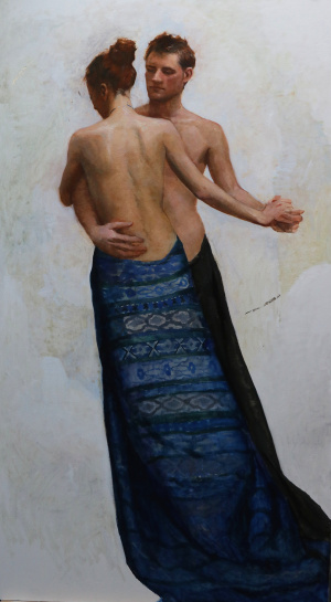 Tanvi Pathare, “The Dance”, 170 cm x 95 cm, Oil on linen, € 10.500,00 Tanvi Pathare, “The Dance”, 170 cm x 95 cm, Oil on linen, € 10.500,00