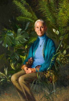Tatyana Kulida, Dr Jane Goodall, 80 x 120 cm, 2019 Tatyana Kulida, Dr Jane Goodall, 80 x 120 cm, 2019