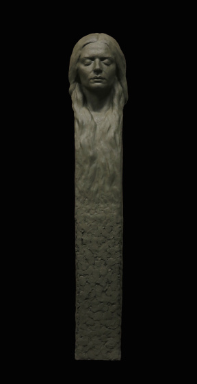 Thor Larsen, The Sleeping Frost Giant, Finished clay, H115 x W21 x D20 cm, 2017 Thor Larsen, The Sleeping Frost Giant, Finished clay, H115 x W21 x D20 cm, 2017