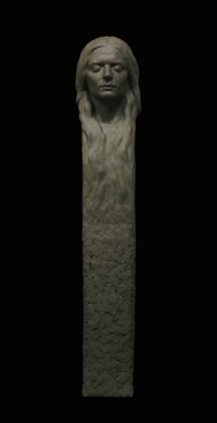 "The Sleeping Frost Giant", Finished clay, H115 x W21 x D20 cm, 2017 Thor Larsen, "The Sleeping Frost Giant", Finished clay, H115 x W21 x D20 cm, 2017