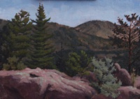 "Pink Granite", Oil, 6 x 8 in. 2020 Tyler Wilkes, "Pink Granite", Oil, 6 x 8 in. 2020