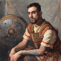 "Guerriero", Oil on canvas, 70 x 70 cm, 2019 Vitaliy Shtanko, Guerriero, Oil on canvas, 70 x 70 cm 2019