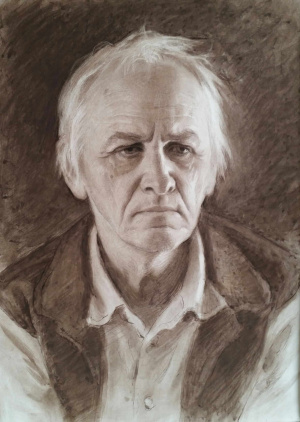 Vitaliy Shtanko, “Portrait of my Father 27 cm x 36 cm, Sauce on paper, 2019 (Not for sale) Vitaliy Shtanko, “Portrait of my Father 27 cm x 36 cm, Sauce on paper, 2019 (Not for sale)