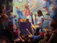 "Hurricane Hour", Oil on aluminum panel, 24 x 18 in. 2018 William Neukomm, Hurricane Hour, Oil on aluminum panel, 24 x 18 in. 2018