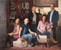 "Family portrait", Oil on canvas, 59 x 47.2 in. 2021 Wilson Guevara, "Family portrait", Oil on canvas, 59 x 47.2 in. 2021
