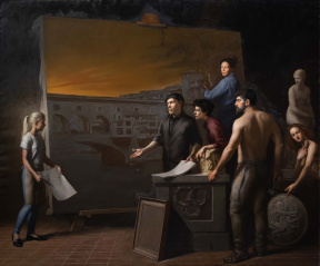 "Prodigy", Oil on canvas, 316 x 265 cm, 2022 Daniel Graves, Prodigy, Oil on canvas, 316 x 265 cm