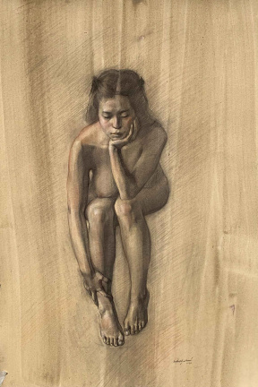 "Study for Sonata", Mixed technique, 100 x 70 cm, 2020 Ramiro Sanchez, Study for Sonata, Mixed technique, 100 x 70 cm, 2020