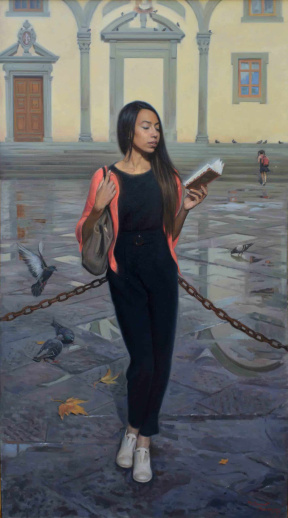 "Cor Gentil Riflette", Oil on canvas, 90 x 160 cm, 2022 Vitaliy Shtanko, Cor gentil riflette, Oil on canvas, 90 x 160 cm, 2022