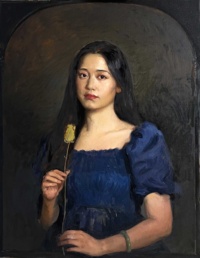 "Portrait of Haoyu", Oil on canvas, 80 x 100 cm, 2022 Wang Hao, Portrait of Haoyu, Oil on canvas, 80 x 100 cm, 2022