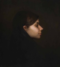 "Woman in Veil", Oil on canvas, 35 x 40 cm, 2023 Andrew Waller, Woman in Veil, Oil on canvas, 35 x 40 cm, 2023