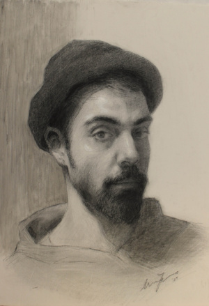 Marco Franco, Self-portrait, Mixed mediums, 50 x 35 cm, 2025