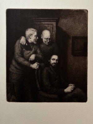 Matteo Taverna, The Three Ages, Etching, 19 x 22 cm, 2025