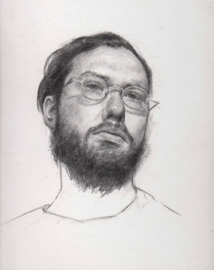 Ulrich Suberg, Self-portrait in Pencil, Graphite, 15 x 20 cm, 2017