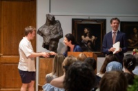 Intensive Drawing Student Julien Vincent Browne recieves prize for Best Figure Drawing of the Intensive Program from Program Director, Simona Dolci Intensive Drawing Student Julien Vincent Browne recieves prize for Best Figure Drawing of the Intensive Program from Program Director, Simona Dolci