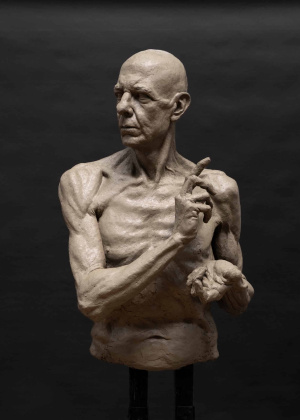 James Lengen, Advanced Sculpture, Third Year, Portrait with hands