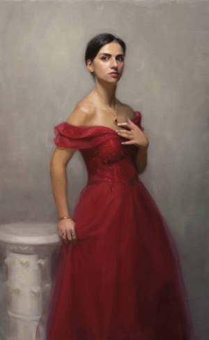 Laura Espinosa, Advanced Painting, Third Year, Final project, Portrait with hands
