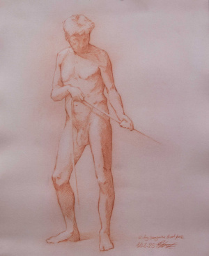 Peter Kounitzki, Foundation in Graphic Arts, Sanguigne figure drawing