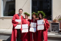 MA Graduates, Gianfranco Bozzo, Christine Brooks, Lois Chattin, and Rebekah Baird