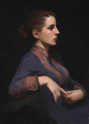 Graduate in Residence 2022-23<br>"Fleur", Oil on linen, 75 x 55 cm, 2023