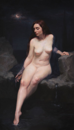 Graduate in Residence 2022-23<br>"Clothed in Blue", Oil on canvas, 138 × 82 cm