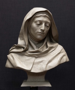 Graduate in Residence 2024-25<br>"Portrait of Saint Hildegard von Bingen", Finished clay, Life-size